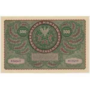 500 marek 1919 - II Serja U - ŁADNA