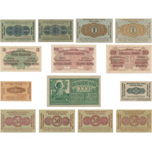 Zestaw banknotów Ober Ost 1916-18 (14 szt.)