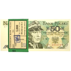 Paczka bankowa 50 złotych 1988 - GY - (100 szt.)