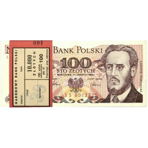 Paczka bankowa 100 złotych 1986 - SS - (100 szt.)