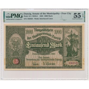 Danzig, 1000 Mark 1923 PMG 64 EPQ