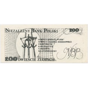 Solidarność, cegiełka 200 złotych 1984 - Popiełuszko -