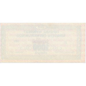 Solidarność, cegiełka 1000 złotych 1989 na Fundusz Wyborczy Komitetu Obywatelskiego