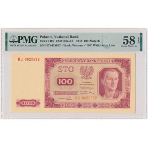 100 złotych 1948 - HC - PMG 58 EPQ