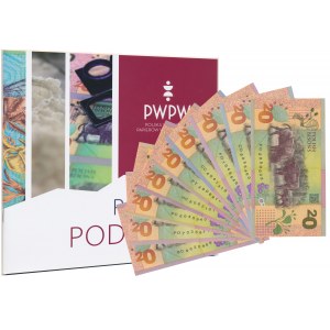 PWPW, Polskie Żubry (2019) - komplet POTĘGA PODŁOŻA z folderem (9szt)
