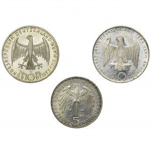 Set, Germany, 5 and 10 Mark (3 pcs.)