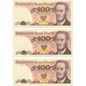 Zestaw, 100 złotych 1979 - (3 szt.)