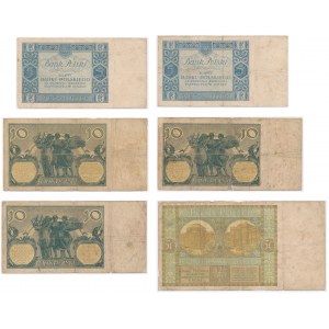 Zestaw banknotów polskich 1926/1930 (6 szt.) - rzadkie serie