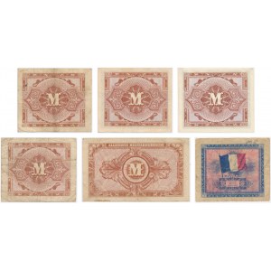 Germany, Allied Occupation Money, group of 1-10 Mark 1944 (6 pcs)