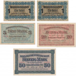 Zestaw banknotów Ober Ost 1916-18 (5 szt.)