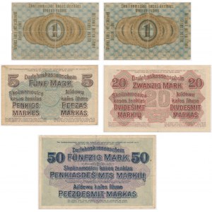 Zestaw banknotów Ober Ost 1916-18 (5 szt.)