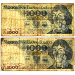 Zestaw banknotów PRL, 1.000 złotych 1975 - AA - (2 szt.)
