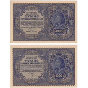 Zestaw, 1.000 marek 1919 - III Serja A - (2 szt.)