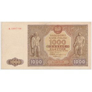 1.000 złotych 1946 - A. - rzadka odmiana