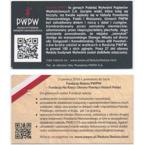 PWPW, zestaw przypinek patriotycznych Reduta PWPW '44 (2 szt.)