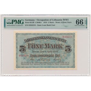 Kowno, 5 Mark 1918 - D - PMG 66 EPQ