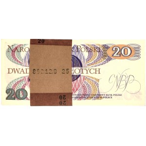 Paczka bankowa 20 złotych 1982 - AK - (100 szt.)