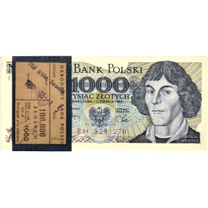 Paczka bankowa 1.000 złotych 1982 - EH - (100 szt.)