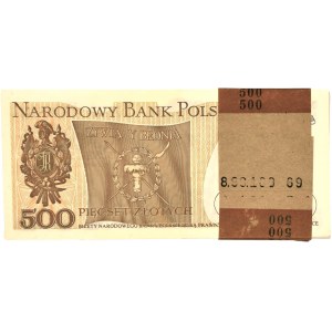 Niepełna paczka bankowa 500 złotych 1982 - DY - (90 szt.)