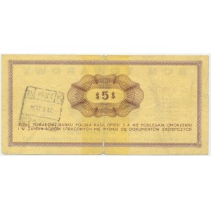 Pewex, 5 dolarów 1969 - Ee - RZADSZY