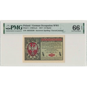 1/2 marki 1916 - Jenerał - A - PMG 66 EPQ