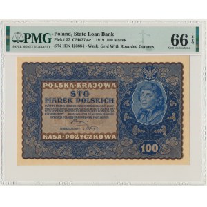 100 marek 1919 - IE Serja N - PMG 66 EPQ