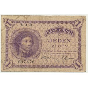 1 złoty 1919 - S.1.B - rzadszy wariant