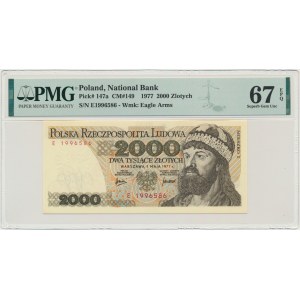 2.000 złotych 1977 - E - PMG 67 EPQ