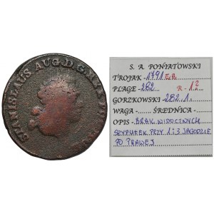 Poniatowski, Trojak Warszawa 1791 EB
