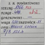Poniatowski, Szeląg Gdańsk 1766 FLS