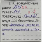 Poniatowski, Grosz Warszawa 1775 EB - RZADSZY