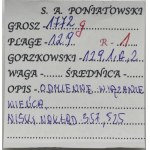 Poniatowski, Grosz Warszawa 1772 g