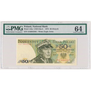 50 złotych 1975 - AA - PMG 64