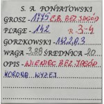 Poniatowski, Grosz Warszawa 1775 EB - RZADSZY