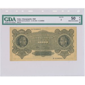 10.000 marek 1922 - K - GDA 50 EPQ