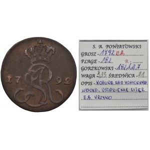 Poniatowski, Groschen Warsaw 1792 EB