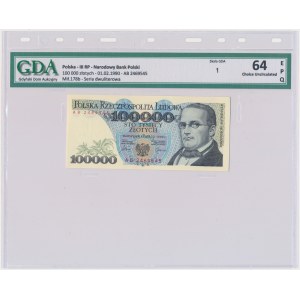 100.000 złotych 1990 - AB - GDA 64 EPQ