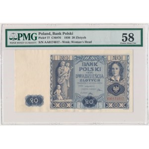 20 złotych 1936 - AA - PMG 58 - pierwsza seria