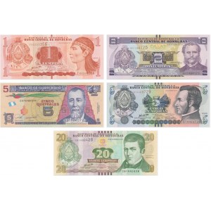 Zestaw, banknoty zagraniczne drukowane przez PWPW 2016 (5 szt.)