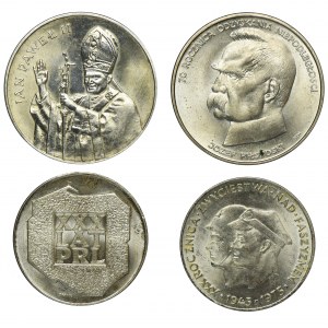 Zestaw, PRL, Mix srebrnych monet (4 szt.)