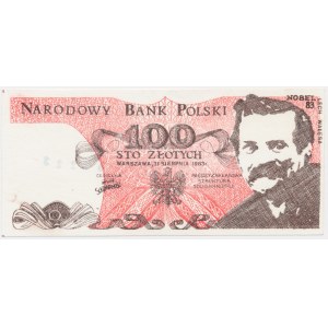 Solidarność, cegiełka 100 złotych 1983 - Wałęsa -