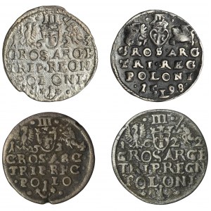 Set, Sigismund III Vasa, 3 Groschen (4 pcs.)