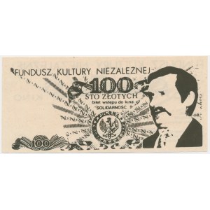 Solidarność, cegiełka 100 złotych - Wałęsa -
