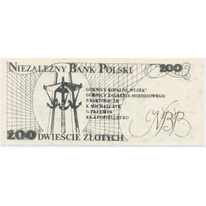 Solidarność, cegiełka 200 złotych 1984 - Popiełuszko -