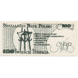 Solidarność, cegiełka 200 złotych 1984 - Popiełuszko -