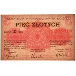 Łódź, bon na 5 złotych 1939