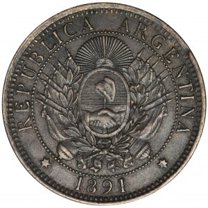 Argentina, 2 Centavos 1891