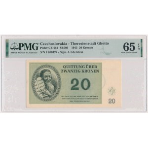 Czechosłowacja (Getto Terezin), 20 koron 1943 - PMG 65 EPQ