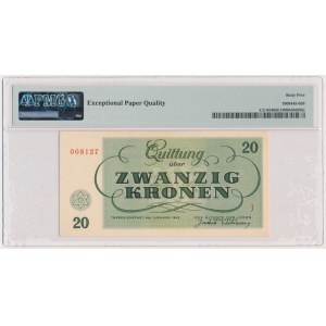 Czechoslovakia (Theresienstadt Ghetto), 20 Kronen 1943 - PMG 65 EPQ