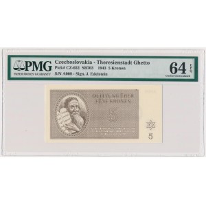 Czechoslovakia (Theresienstadt Ghetto), 5 Kronen 1943 - PMG 64 EPQ
